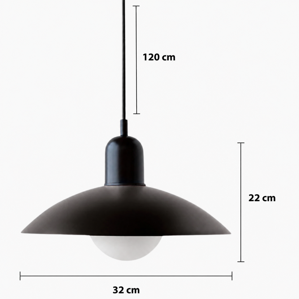Caléria : corps de diamètre 32 cm et hauteur 22 cm, câble 120 cm réglable