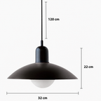 Caléria : corps de diamètre 32 cm et hauteur 22 cm, câble 120 cm réglable