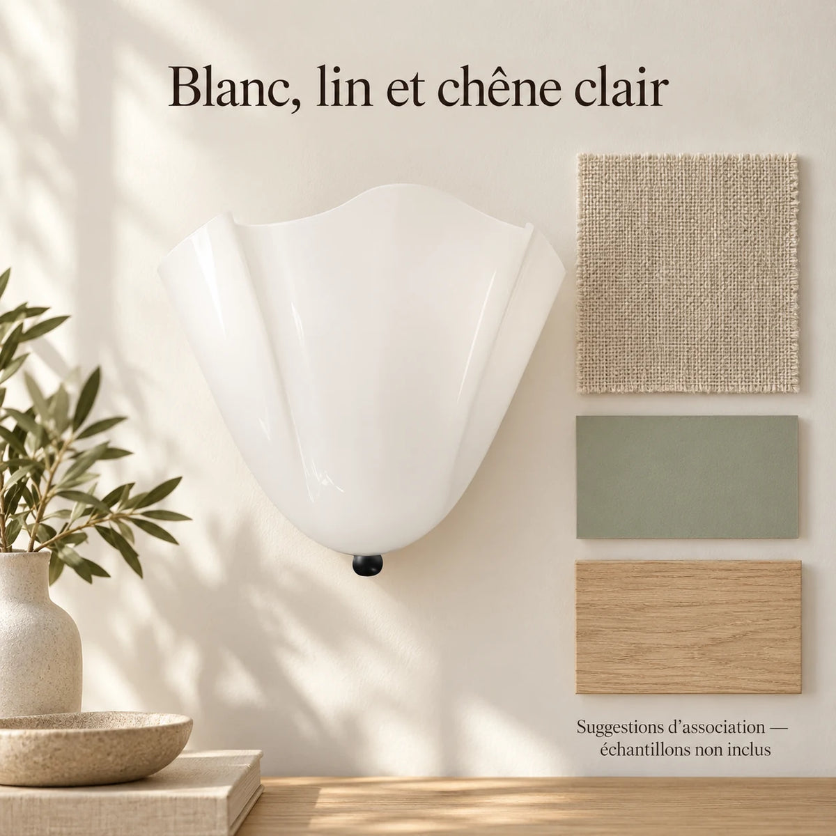 Calice — Choisir les associations de couleur et de texture. Création illustrative fondée sur les références du modèle ; décor non inclus.