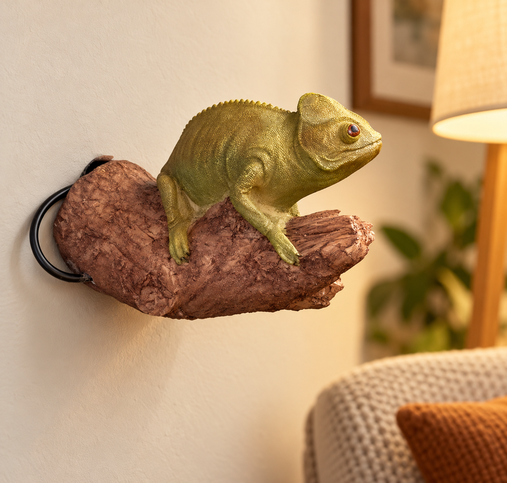 Caméléon sur branche — décor illustratif 6