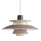 Chroméa Suspension Macaron avec Abat-Jour. 15 Coloris - Nuances de gris - 30 cm - Blanc chaud