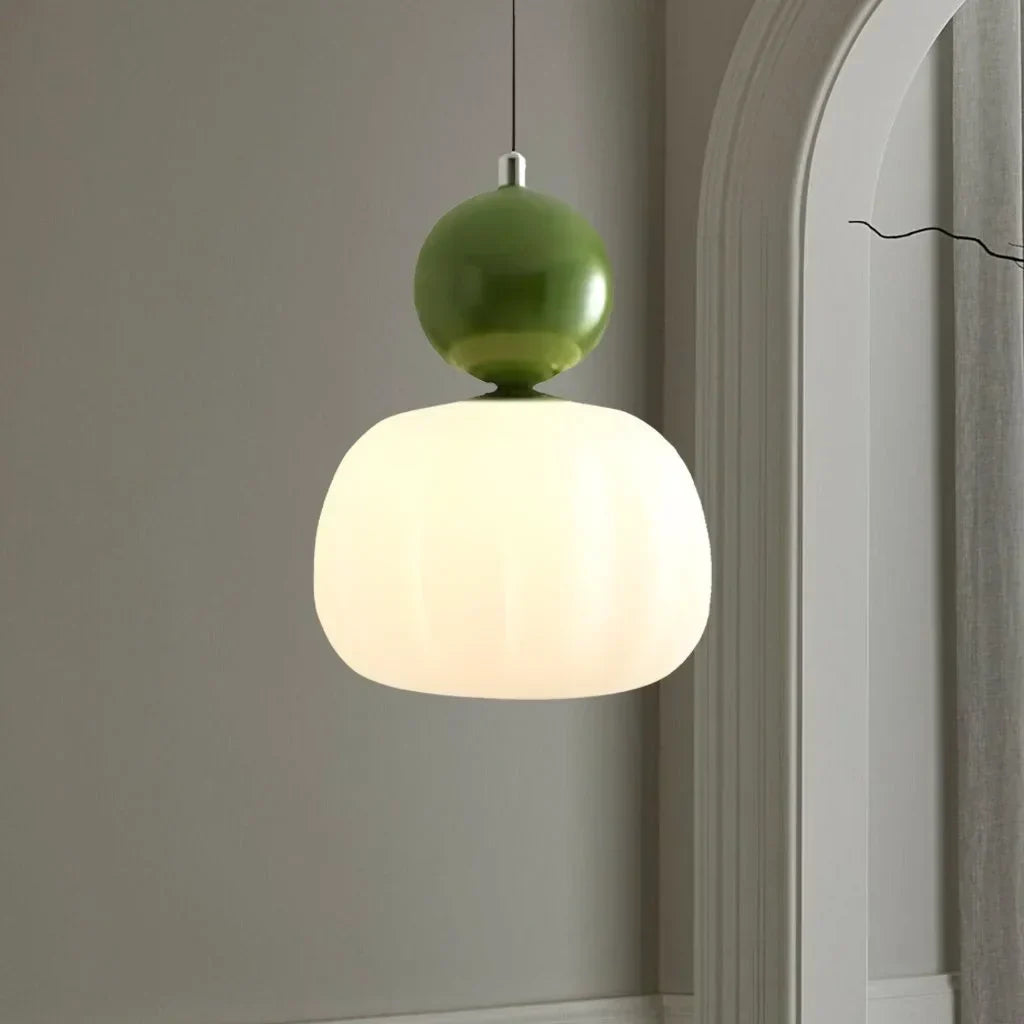 Créomir | Suspension Art Déco – Style Bauhaus et Élégance Contemporaine Une Tête Vert