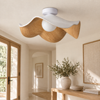 Élodane blanche et effet bois clair, mise en scène dans une entrée, luminaire éteint
