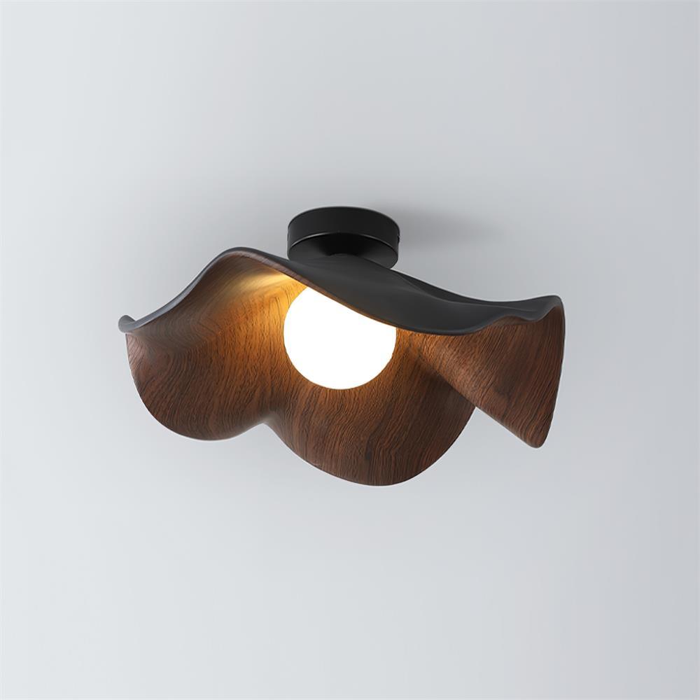 Élodane, finition noire et décor teinte noyer, modèle diamètre 28 cm