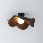 Élodane, finition noire et décor teinte noyer, modèle diamètre 28 cm