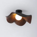 Élodane, finition noire et décor teinte noyer, modèle diamètre 40 cm