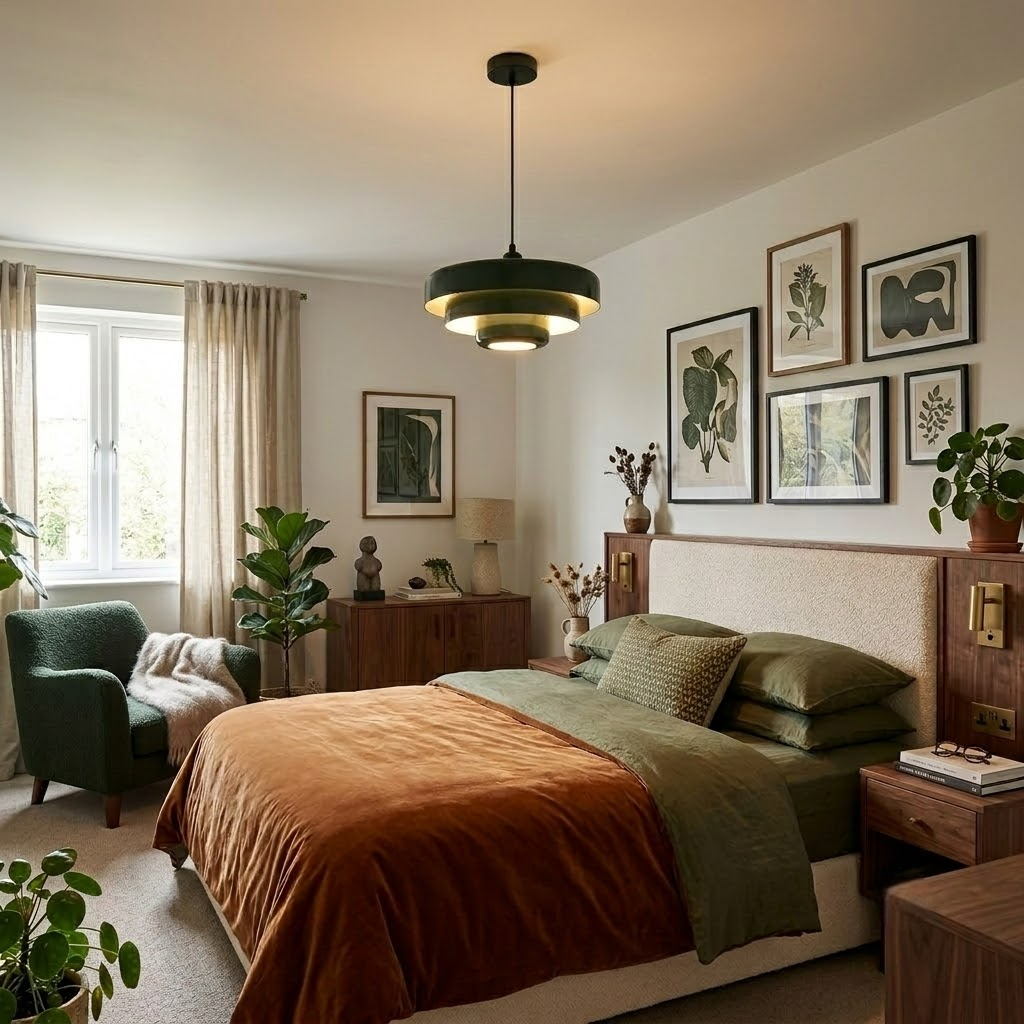 Suspension Eva verte dans une chambre