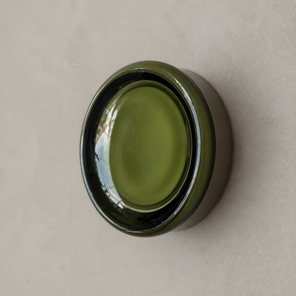 EVOA Vert, détail du profil circulaire et de la finition verte