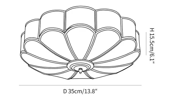 Floréole version 35 cm : schéma fournisseur, hauteur 15,5 cm