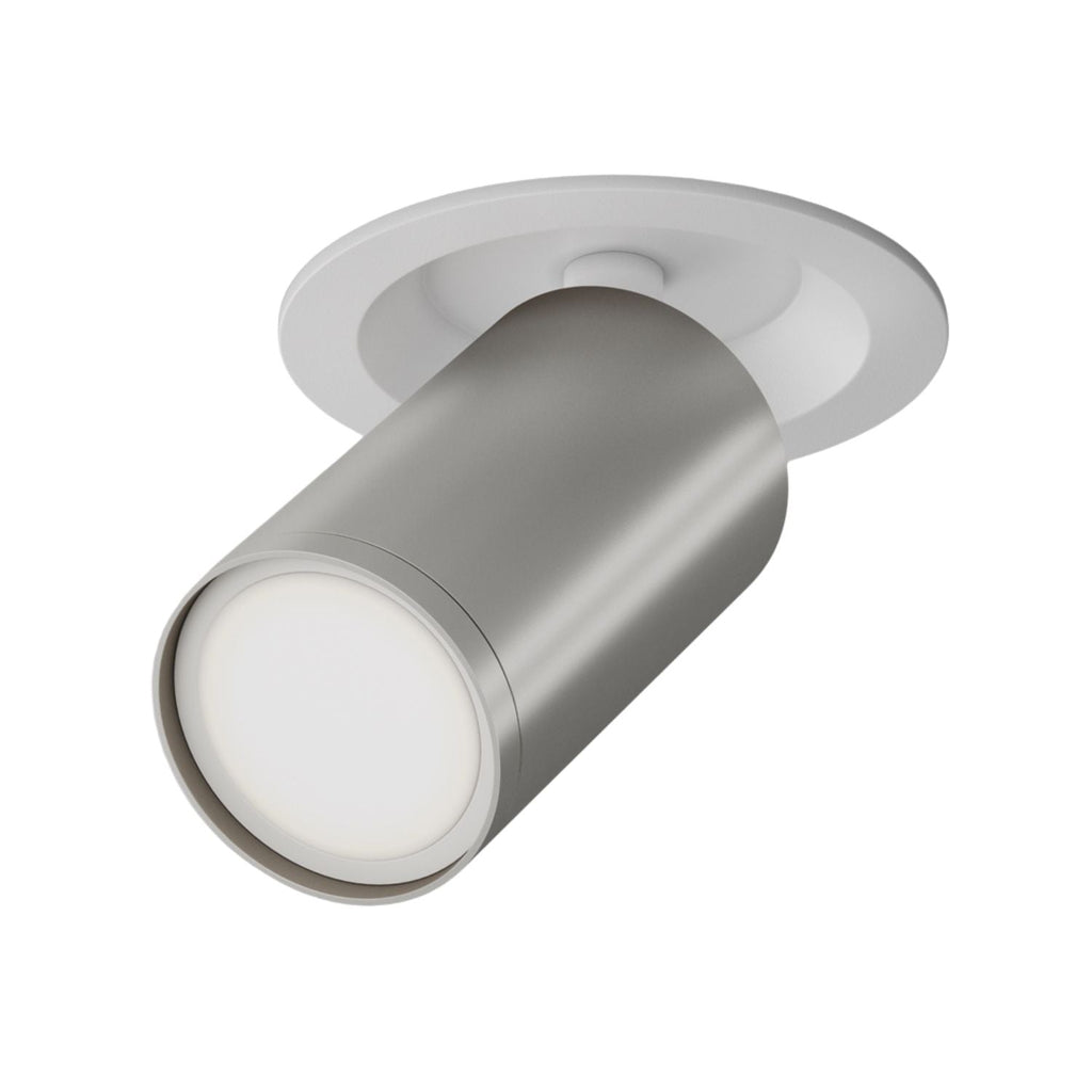 Spot orientable Sélène argenté et blanc