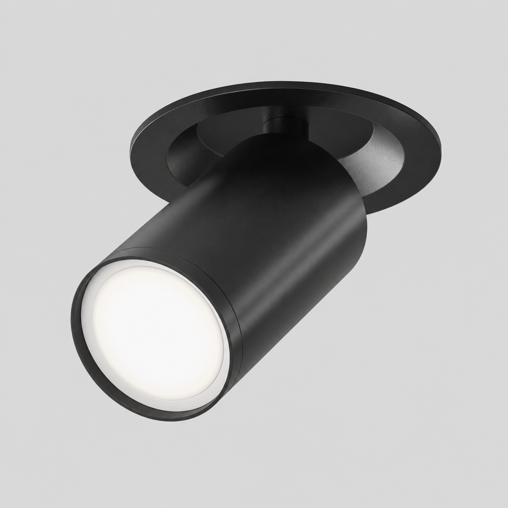 Sélène | Spot orientable semi-encastré — produit isolé sur fond gris, arrière-plan retouché.