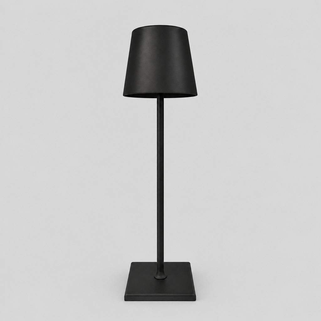 Luminelle | Lampe LED sans fil rechargeable — produit isolé sur fond gris, arrière-plan retouché.