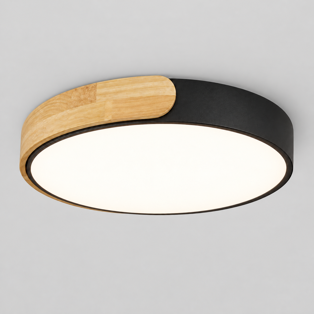Contour | Plafonnier d’intérieur design — produit isolé sur fond gris, arrière-plan retouché.