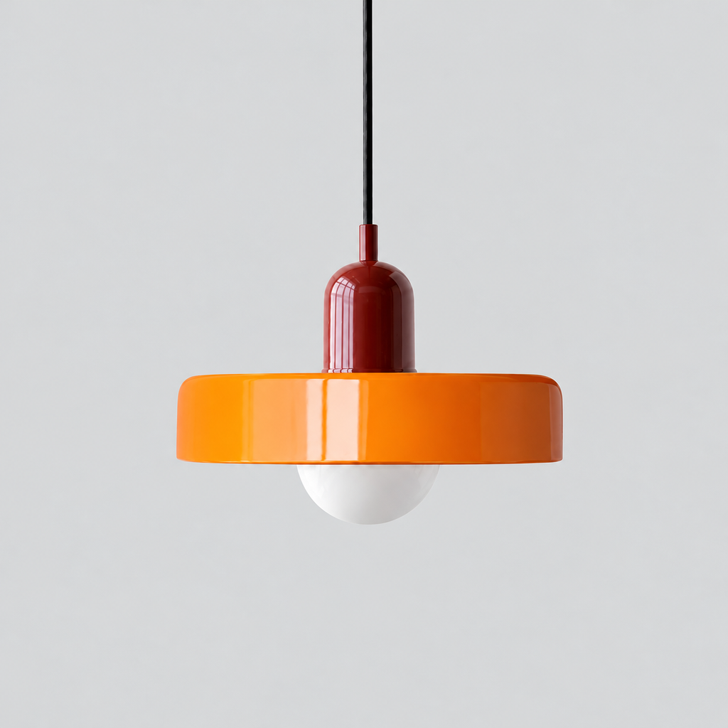 Sixties | Suspension rétro années 60 — produit isolé sur fond gris, arrière-plan retouché.