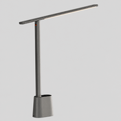 Axis | Lampe de bureau LED pliable — produit isolé sur fond gris, arrière-plan retouché.