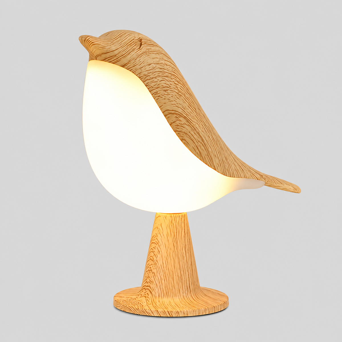 Envol | Lampe décorative oiseaux — produit isolé sur fond gris, arrière-plan retouché.