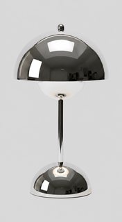 Chanterelle | Lampe champignon rechargeable — produit isolé sur fond gris, arrière-plan retouché.