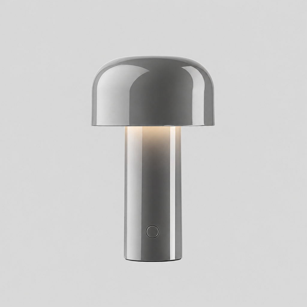 Dôme | Lampe de table nomade — Dôme coloré — produit isolé sur fond gris, arrière-plan retouché.