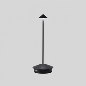 Élancée | Lampe rechargeable — Ligne élancée — produit isolé sur fond gris, arrière-plan retouché.