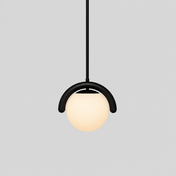 Constellation | Suspension linéaire à globes — produit isolé sur fond gris, arrière-plan retouché.