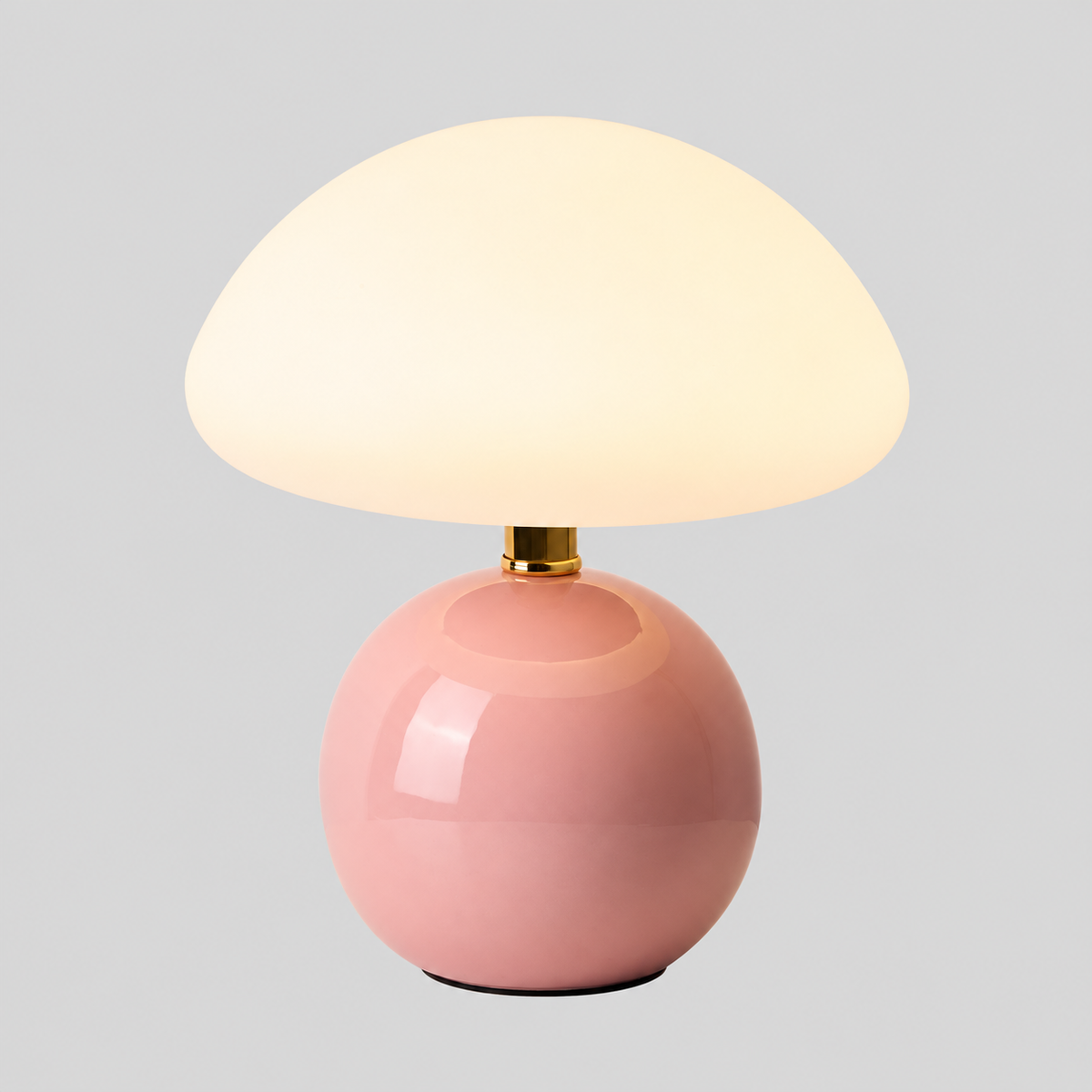 Bolet | Lampe champignon — Palette de couleurs — produit isolé sur fond gris, arrière-plan retouché.