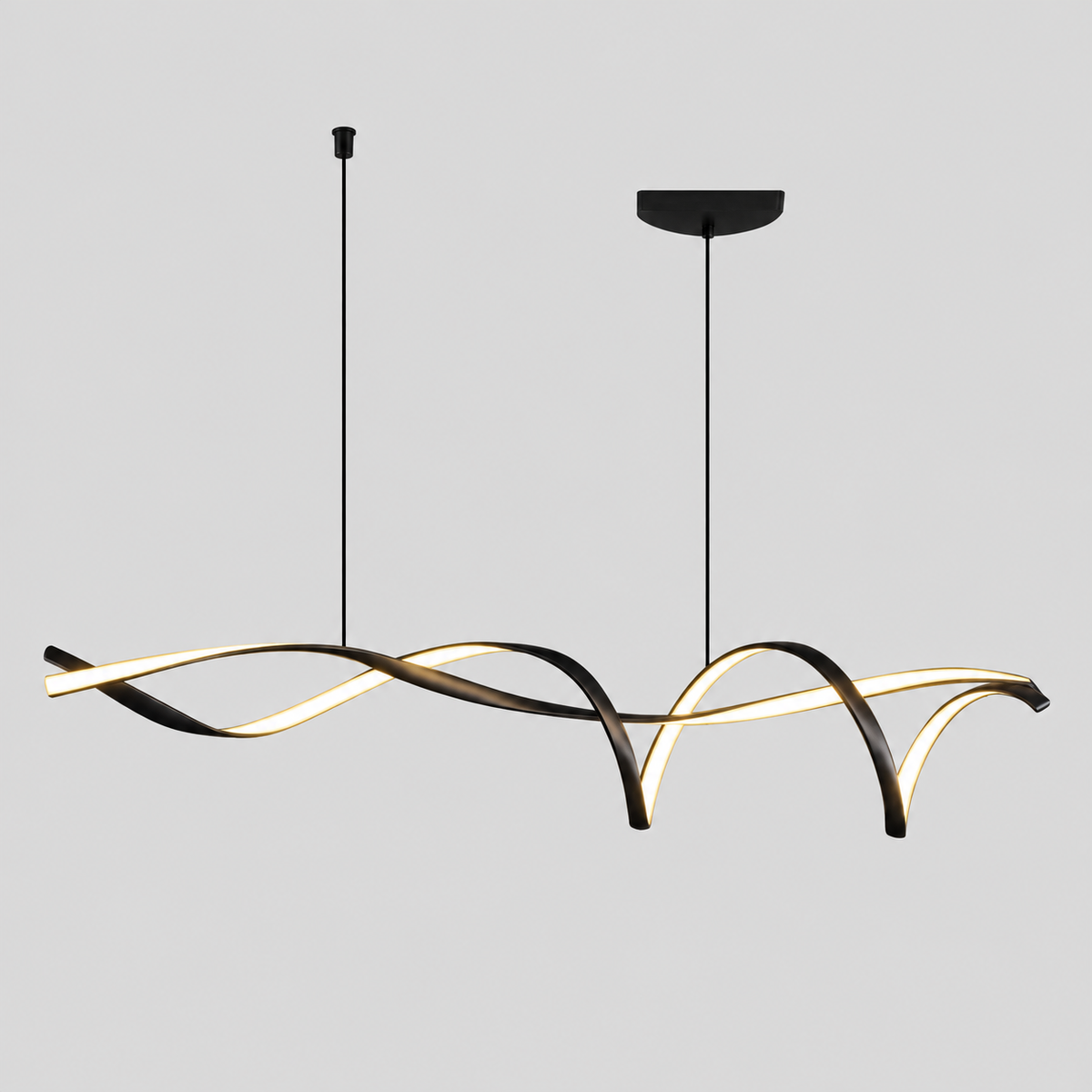 Suspension style nordique pour table de cuisine — produit isolé sur fond gris, arrière-plan retouché.