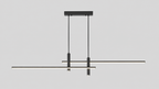 Linéva — Suspension linéaire en métal — produit isolé sur fond gris, arrière-plan retouché.