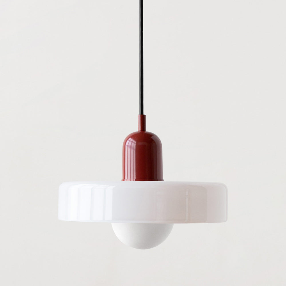 Formélia | Suspension Bauhaus – Design géométrique Rouge Blanc