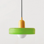 Formélia | Suspension Bauhaus – Design géométrique Jaune Vert (mat)