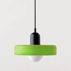 Formélia | Suspension Bauhaus – Design géométrique Noir Vert (mat)