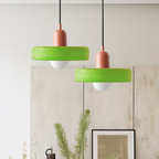 Formélia | Suspension Bauhaus – Design géométrique Rose Vert (mat)