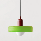 Formélia | Suspension Bauhaus – Design géométrique Rouge Vert (mat)
