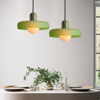 Formélia | Suspension Bauhaus – Design géométrique Vert Vert (mat)