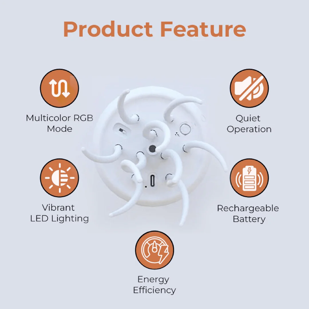 Méduzella - Lampe LED Méduse À Commande Vocale – vue 5