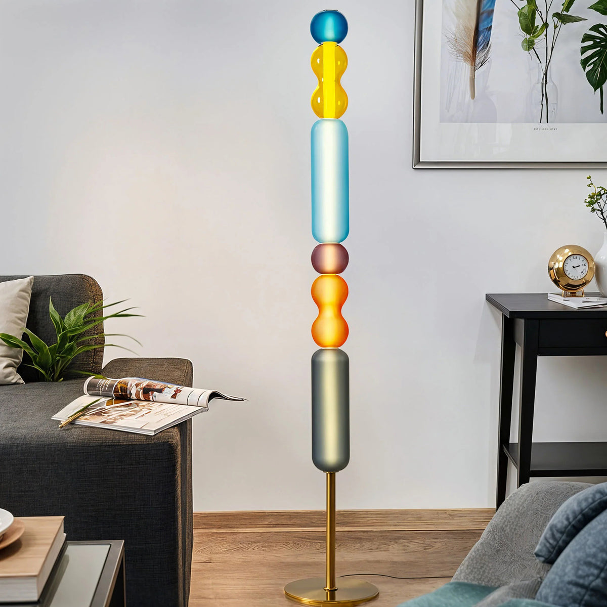 Arlequin | Lampadaire en verre coloré