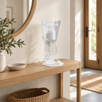 Écritoire Blanc — Console d'entree, cadrage plus large ; mise en scène illustrative, ampoule et décor non inclus.