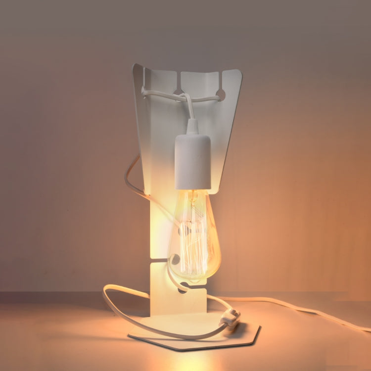 Écritoire Blanc — photo fabricant allumée ; ampoule et décor non inclus.