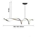 Dimensions de la suspension : longueurs 100, 120 ou 150 cm et câble réglable de 150 cm