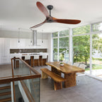 Ventilateur de plafond — Noir et brun — vue 1