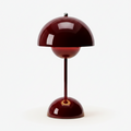 Lampe champignon rechargeable — finition rouge bordeaux