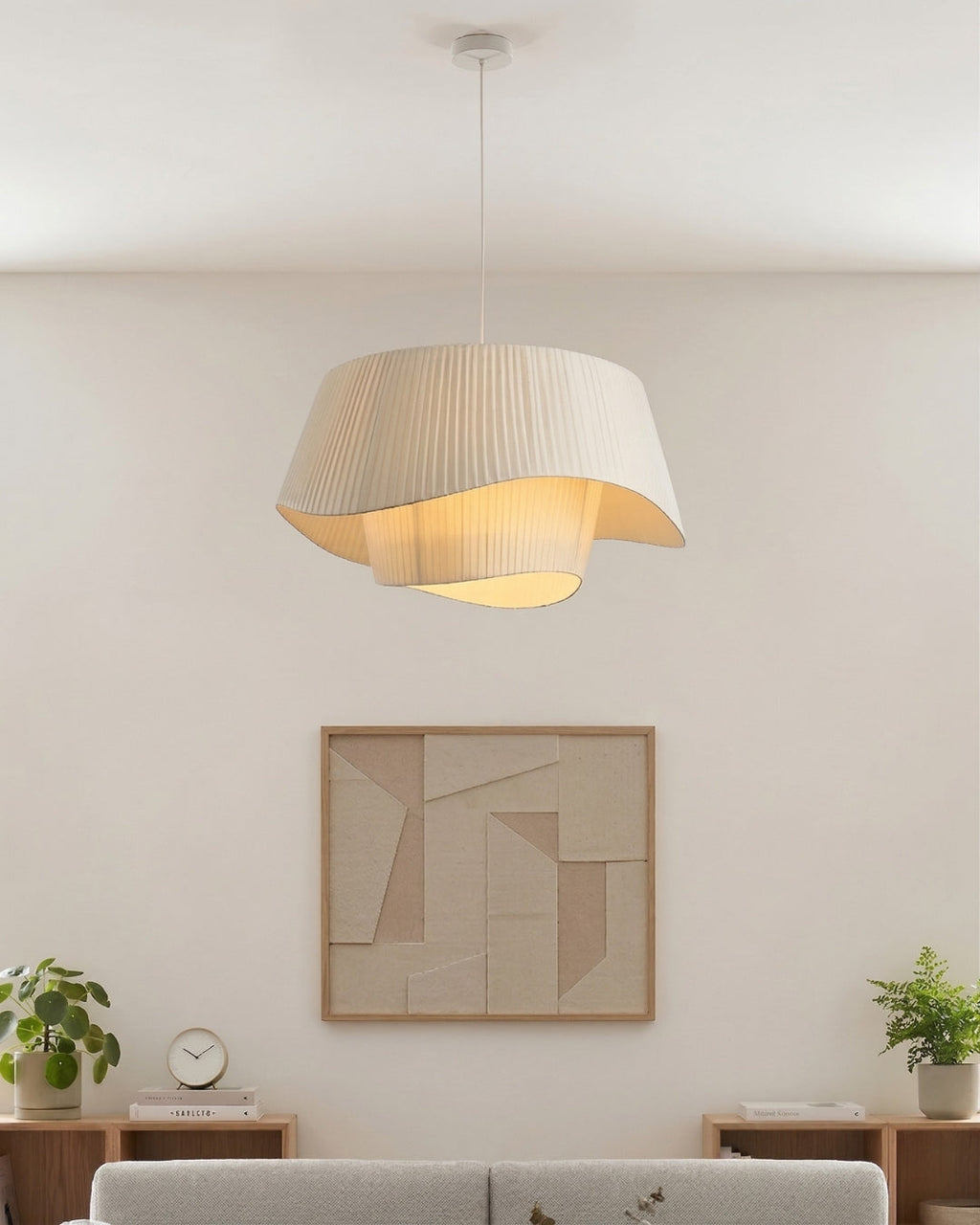 Suspension ruban en tissu plissé — vue 2