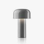 Lampe de table nomade — Dôme coloré — D 4.9″ x H 8.3″ / D 12.5cm x H 21cm / Gris / Bouton Poussoir (Lumière Chaude)