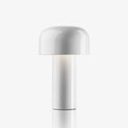 Lampe de table nomade — Dôme coloré — D 4.9″ x H 8.3″ / D 12.5cm x H 21cm / Blanc / Bouton Poussoir (Lumière Chaude)