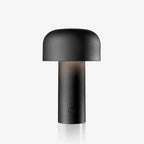 Lampe de table nomade — Dôme coloré — D 4.9″ x H 8.3″ / D 12.5cm x H 21cm / Noir Mat / Bouton Poussoir (Lumière Chaude)