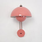 Applique à double coupole colorée — D 9.1″ x W 11″ x H 13.4″ / D 23cm x W 28cm x H 34cm / Rose