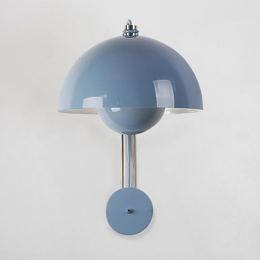 Applique à double coupole colorée — D 9.1″ x W 11″ x H 13.4″ / D 23cm x W 28cm x H 34cm / Bleu