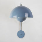 Applique à double coupole colorée — D 9.1″ x W 11″ x H 13.4″ / D 23cm x W 28cm x H 34cm / Bleu
