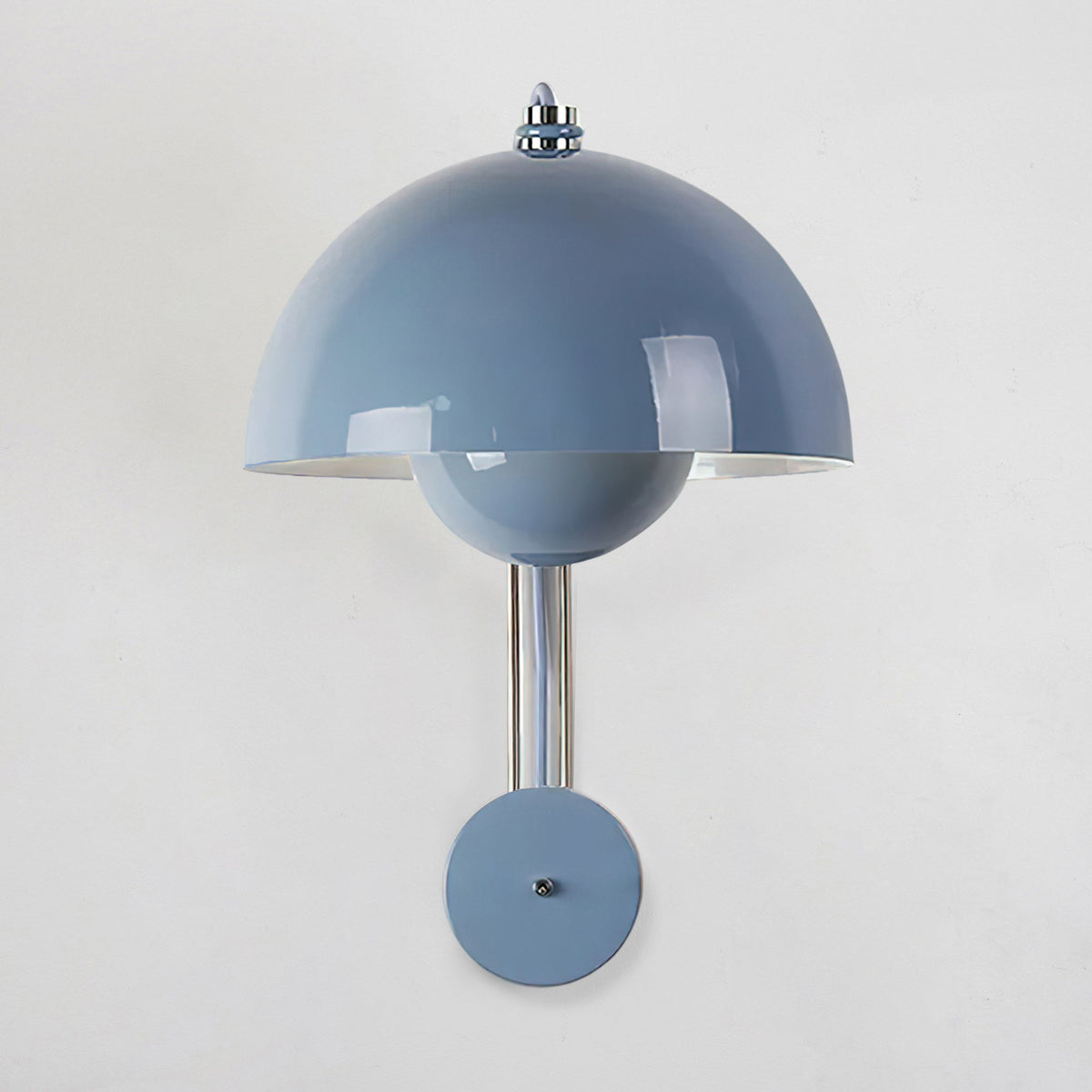 Applique à double coupole colorée — D 9.1″ x W 11″ x H 13.4″ / D 23cm x W 28cm x H 34cm / Bleu