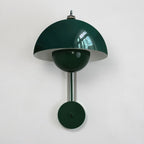 Applique à double coupole colorée — D 9.1″ x W 11″ x H 13.4″ / D 23cm x W 28cm x H 34cm / Vert Foncé