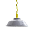 Suspension à disques colorés — D 14.2″ x H 5.1″ / D 36cm x H 13cm / Jaune & Gris